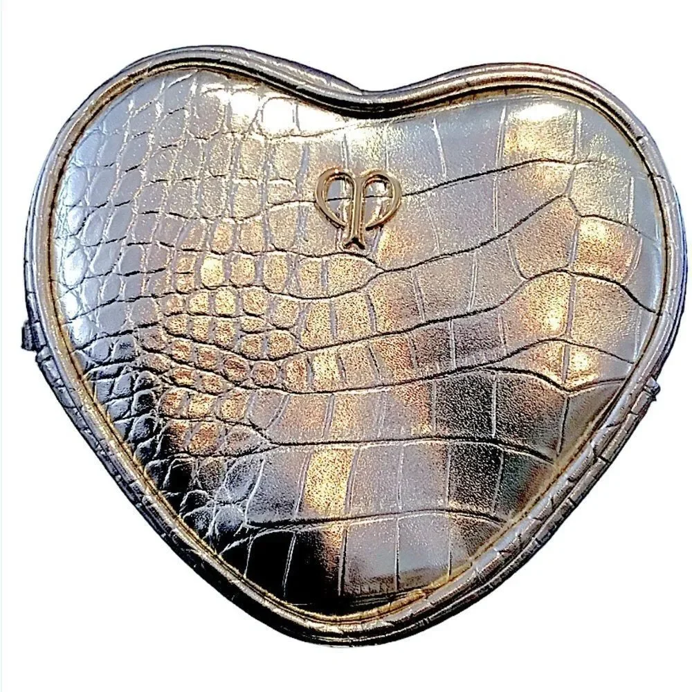 CLE DE PEAU HEART GOLD BEAUTY BAG COSMETIC BAG, POUCH.